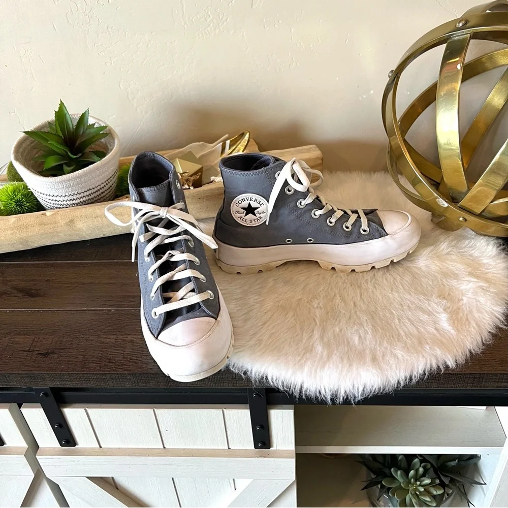 Converse Chuck Taylor All Star Lift Platform Shoes gray Women’s size 7 - Picture 1 of 6
